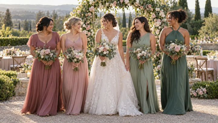 How to Coordinate Bridesmaid Dresses With Your Wedding Theme