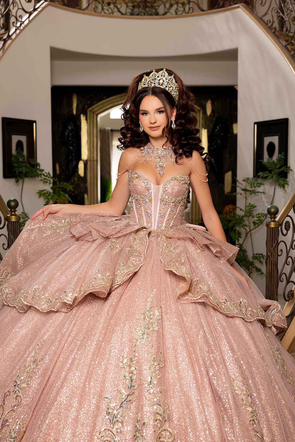 Vestido de fiesta de quinceañera con falda completa LK316