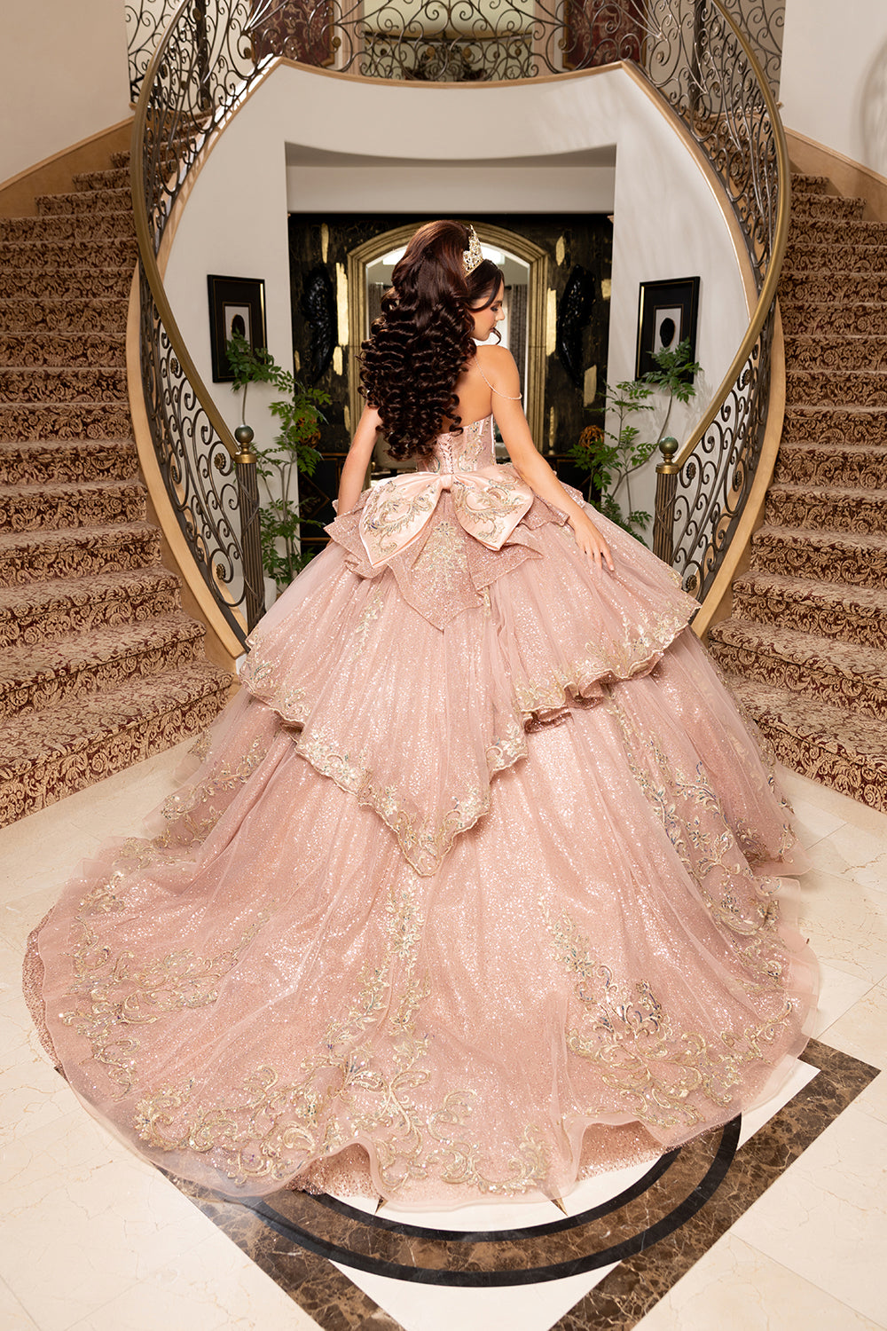 Vestido de fiesta de quinceañera con falda completa LK316