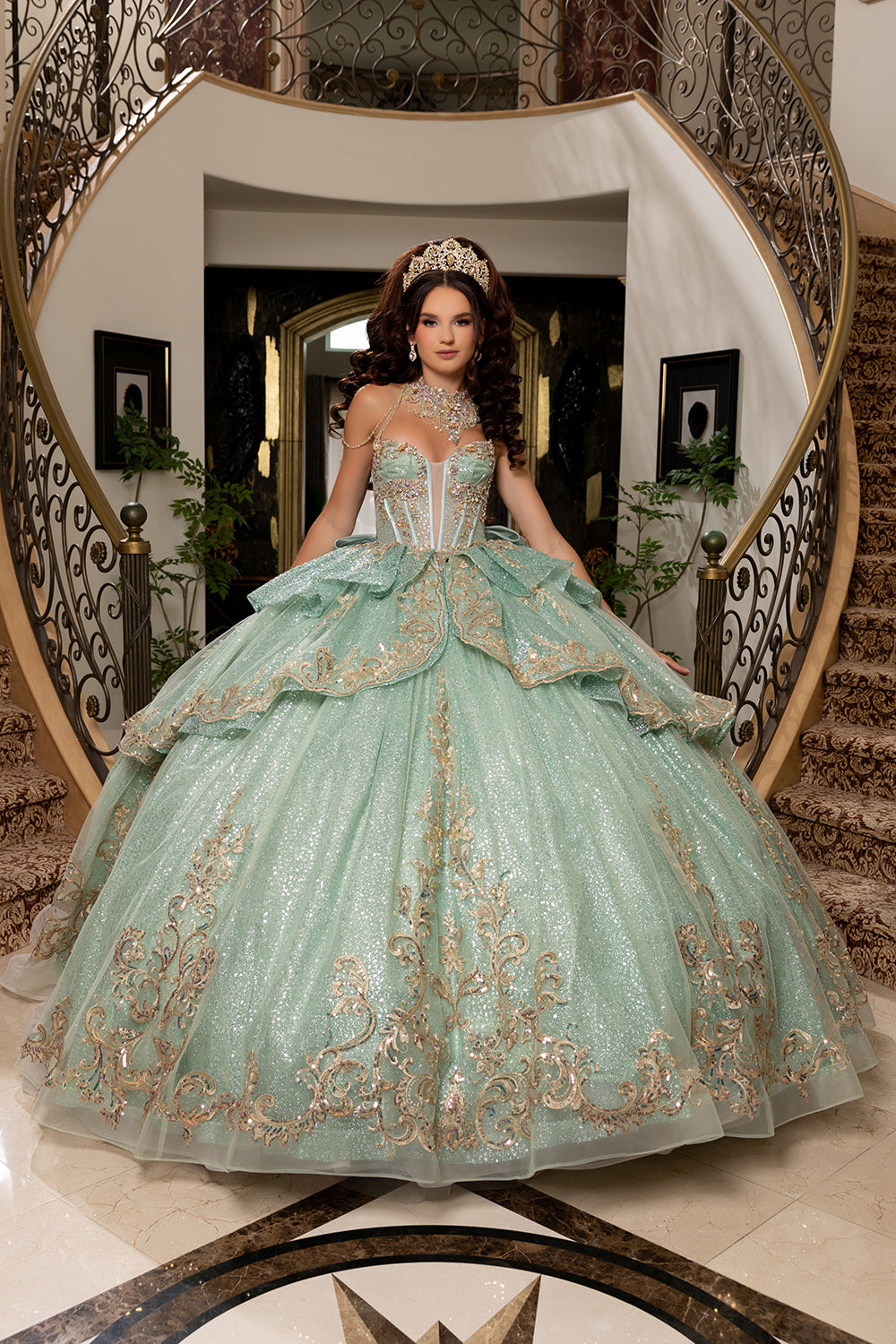 Vestido de fiesta de quinceañera con falda completa LK316