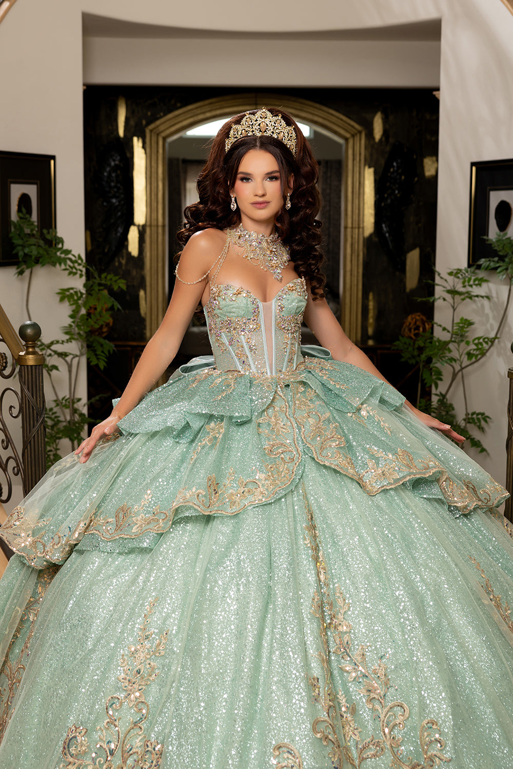 Vestido de fiesta de quinceañera con falda completa LK316