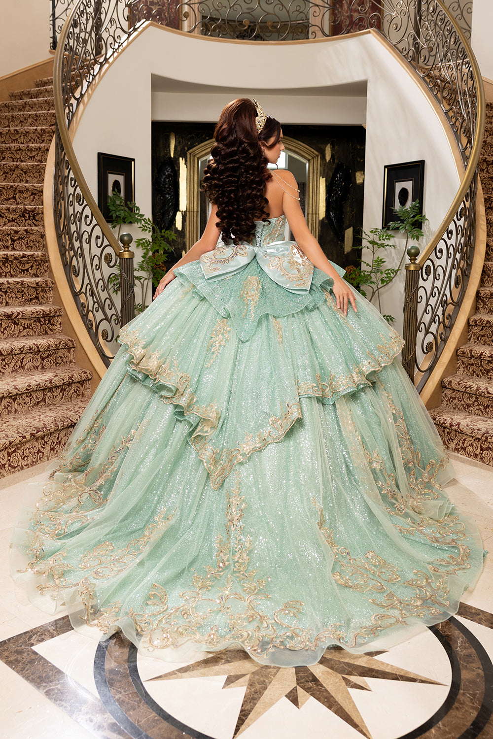 Vestido de fiesta de quinceañera con falda completa LK316