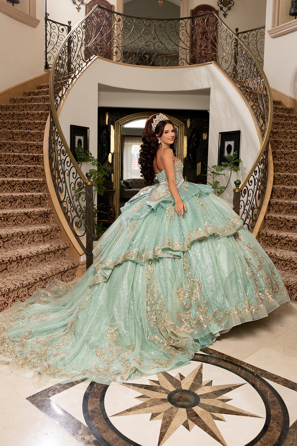 Vestido de fiesta de quinceañera con falda completa LK316