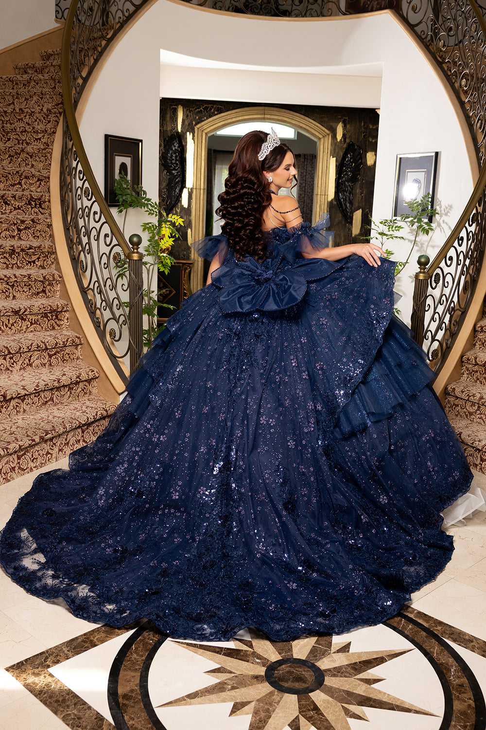 LK317 Vestido de gala de Quinceañera con falda completa