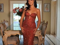 May Queen MQ2195 - Sweetheart Sparkling Evening Gown