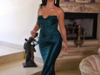 May Queen MQ2186 - Strapless Mermaid Gown with Lace Corset