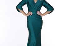 May Queen MQ1831 - Tulip Sleeve Sheath Evening Dress