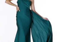 May Queen MQ1834 - Sash Draped Evening Dress