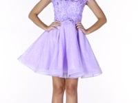 May Queen MQ1854 - Floral Applique Cocktail Dress