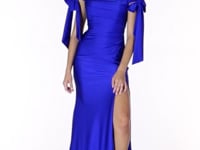 May Queen MQ1858B - Off Shoulder Evening Gown