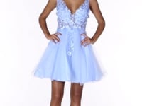 May Queen MQ1863 - Embroidered A-Line Cocktail Dress