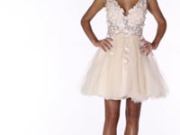 May Queen MQ1863 - Embroidered A-Line Cocktail Dress