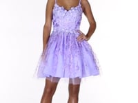 May Queen MQ1891 - Spaghetti Strapped Sweetheart Cocktail Dress