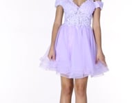 May Queen MQ1897 - Off Shoulder A-Line Cocktail Dress