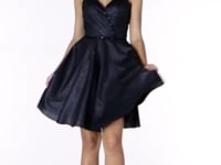 May Queen MQ1923 - Glittered V-Neck Cocktail Dress