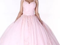 May Queen LK174 - V-Neck Embroidered Prom Ballgown