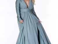 May Queen MQ1835 - Ruched A-Line Evening Dress