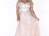 May Queen MQ1867 - Embroidered Accented Evening Gown