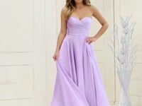 May Queen MQ1846 - Strapless High Slit Prom Dress