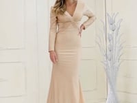 May Queen MQ1873 - V-Neck Knotted Formal Dress
