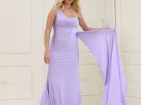 May Queen MQ1834 - Sash Draped Evening Dress