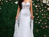 May Queen MQ1837 - Strapless Corset Bodice Sheath Gown