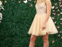 May Queen MQ1888 - Beaded Bodice Cocktail Dress