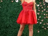 May Queen MQ1891 - Spaghetti Strapped Sweetheart Cocktail Dress