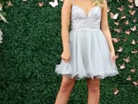 May Queen MQ1888 - Beaded Bodice Cocktail Dress