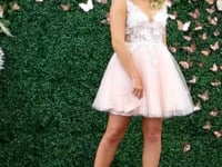 May Queen MQ1863 - Embroidered A-Line Cocktail Dress