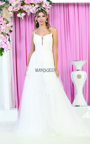 Mayqueen RQ7880 Prom Ivory Flowy Wedding Bridal Dress